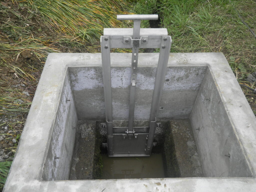 簡易ゲート完成
溜枡内